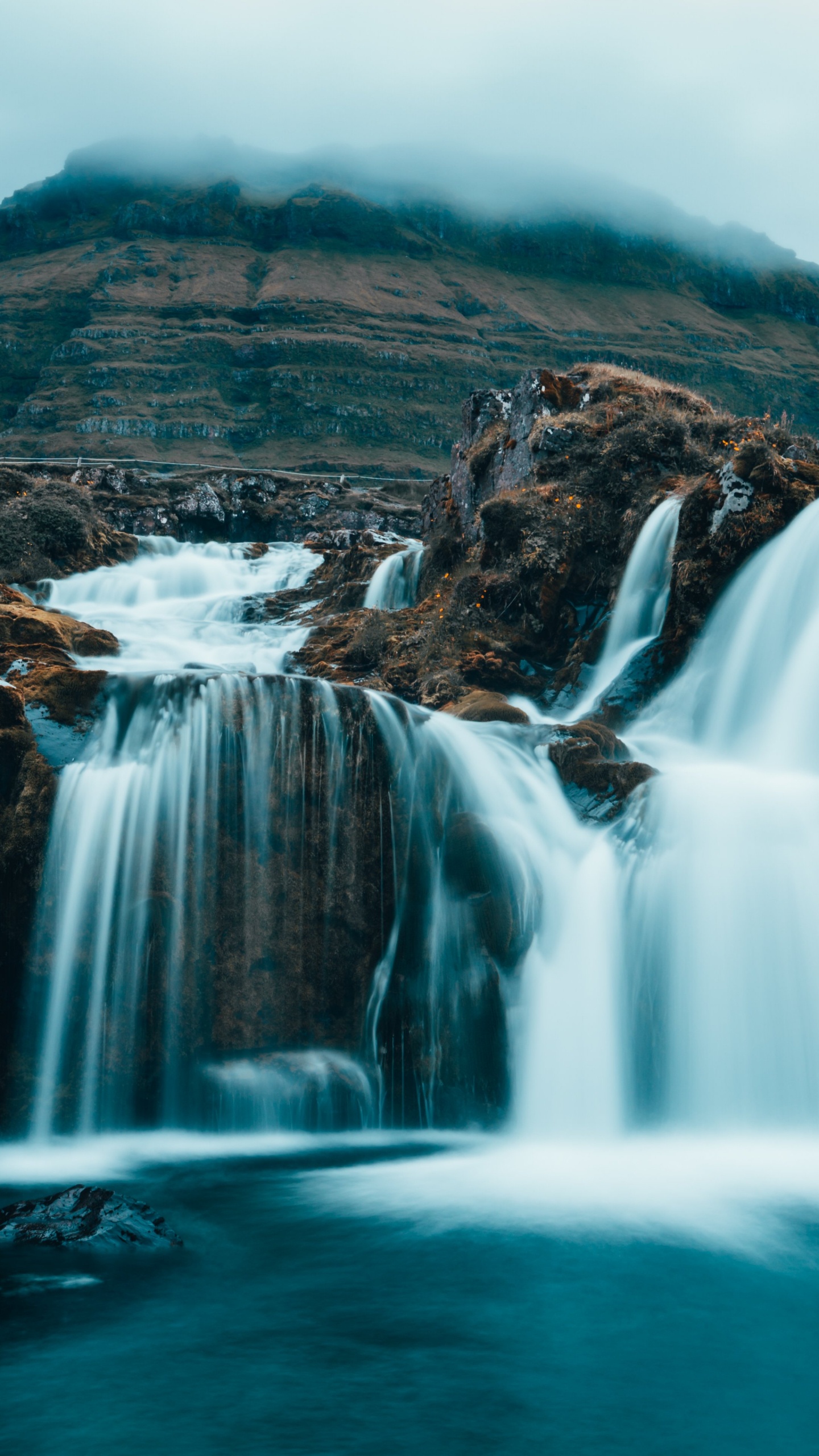 Waterfall, Body of Water, Water Resources, Water, Nature. Wallpaper in 1440x2560 Resolution