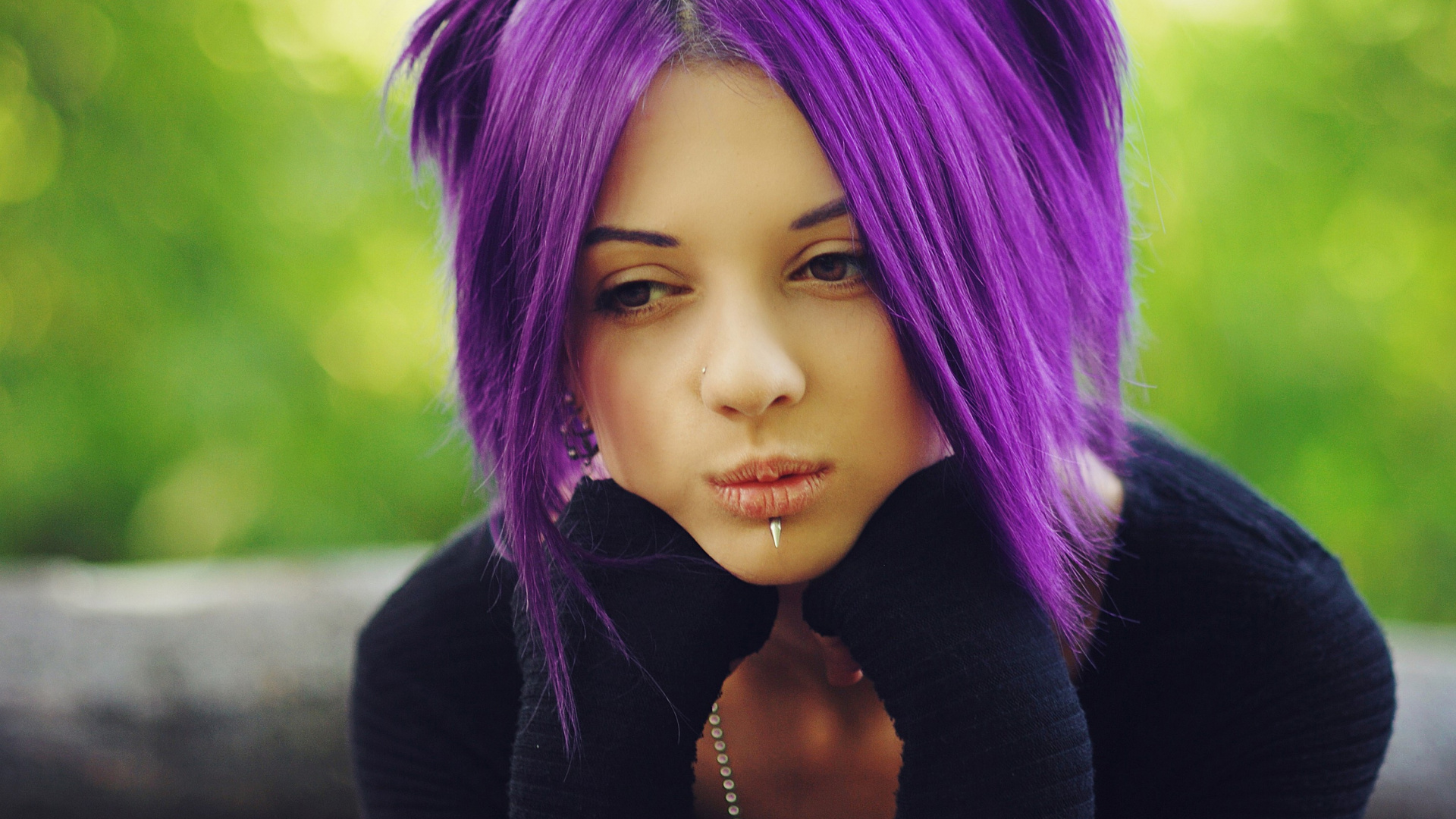 Hair, Purple, Violet, Hairstyle, Hair Coloring. Wallpaper in 1920x1080 Resolution