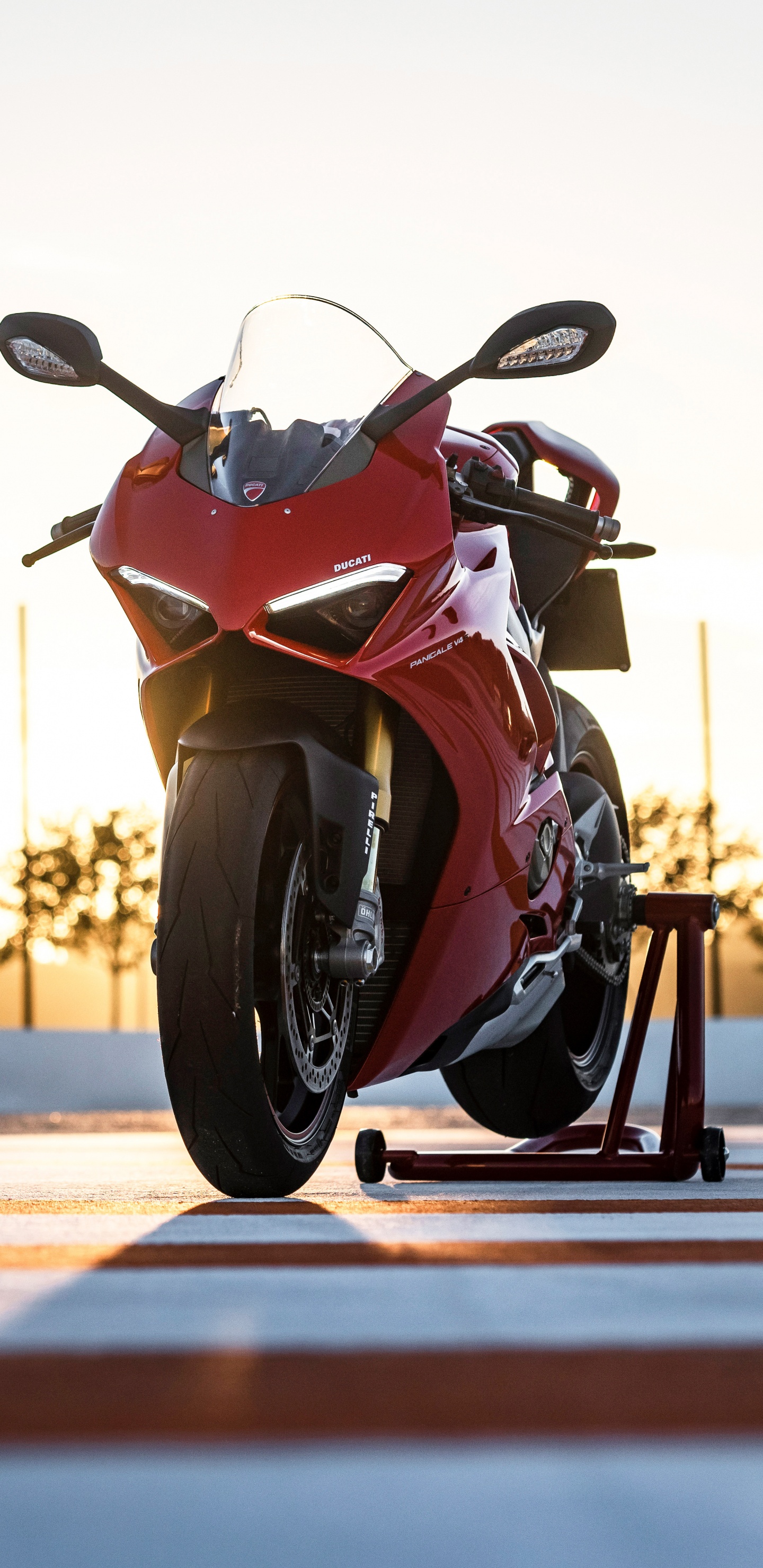 Vélo de Sport Rouge et Noir Sur Route Pendant la Journée. Wallpaper in 1440x2960 Resolution