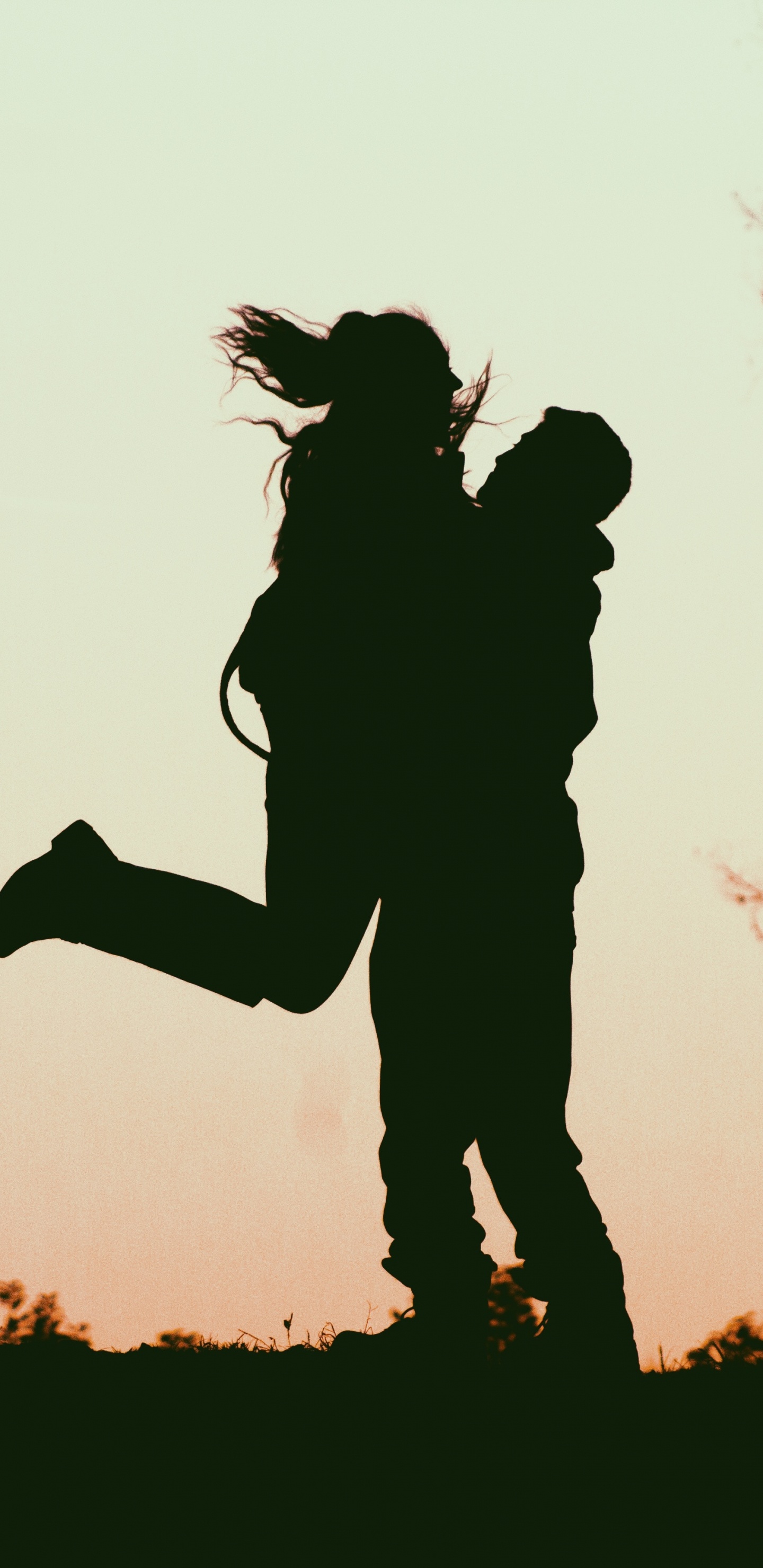 People in Nature, Silhouette, Backlighting, Standing, Tree. Wallpaper in 1440x2960 Resolution