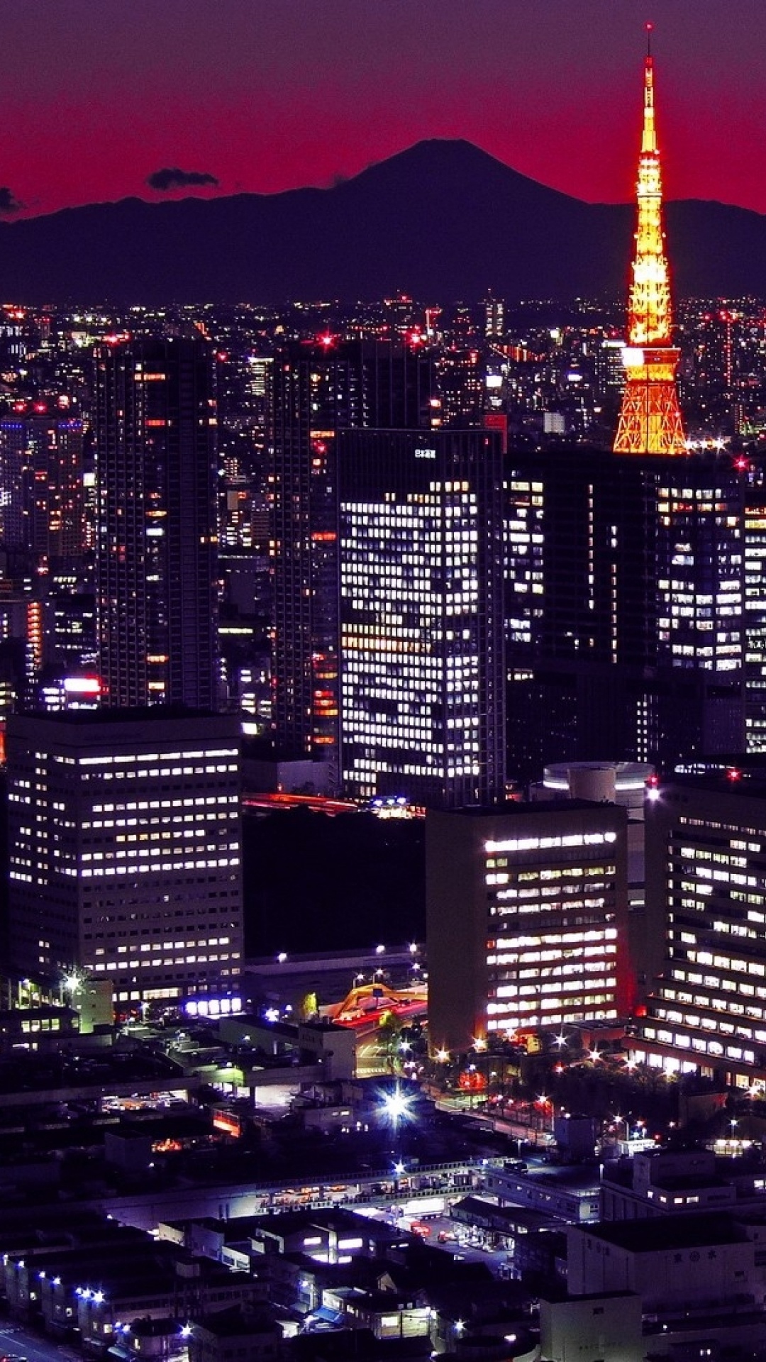 High Rise Buildings During Night Time. Wallpaper in 1080x1920 Resolution