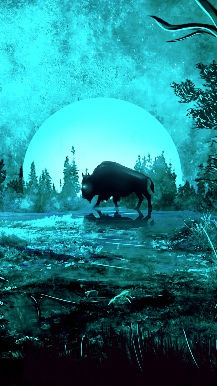 Black Cow on Green Grass Field During Daytime. Wallpaper in 750x1334 Resolution