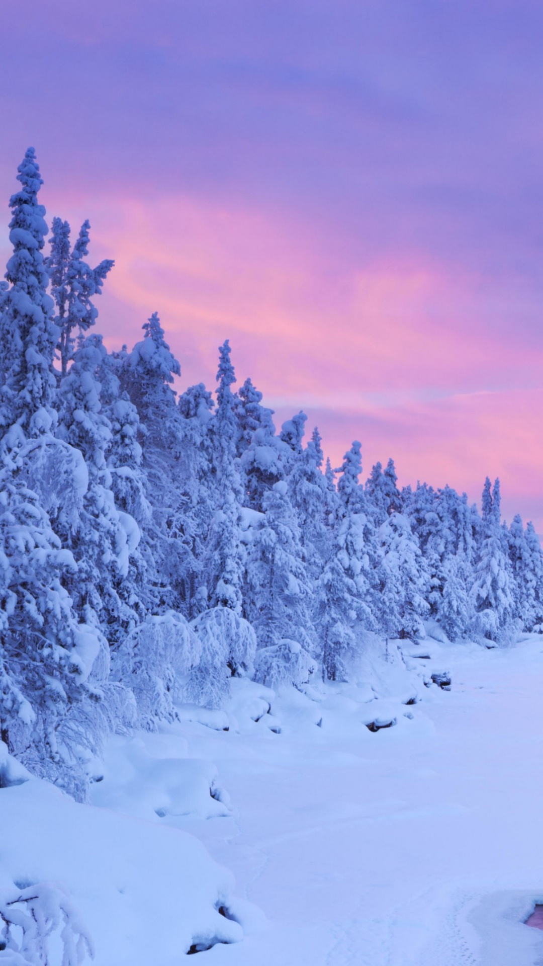 Sonnenuntergang, Winter, Natur, Lappland, Cloud. Wallpaper in 1080x1920 Resolution