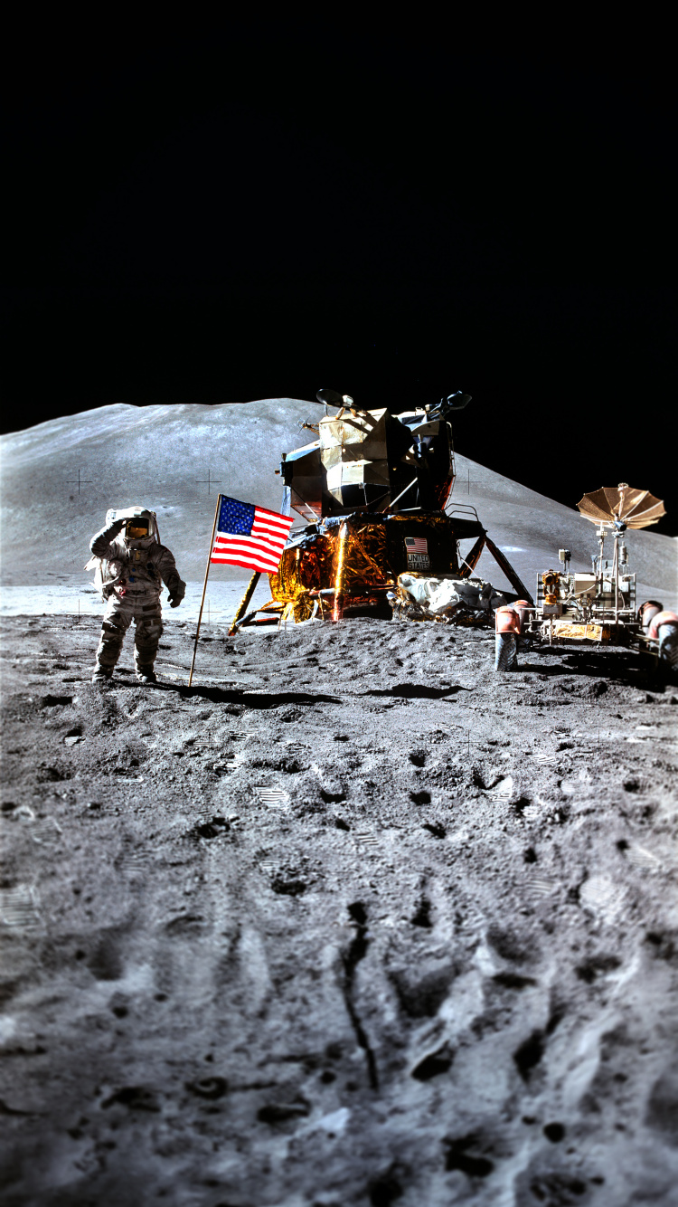 James Irwin Mond, Apollo 15, Astronaut, Mond, NASA. Wallpaper in 750x1334 Resolution