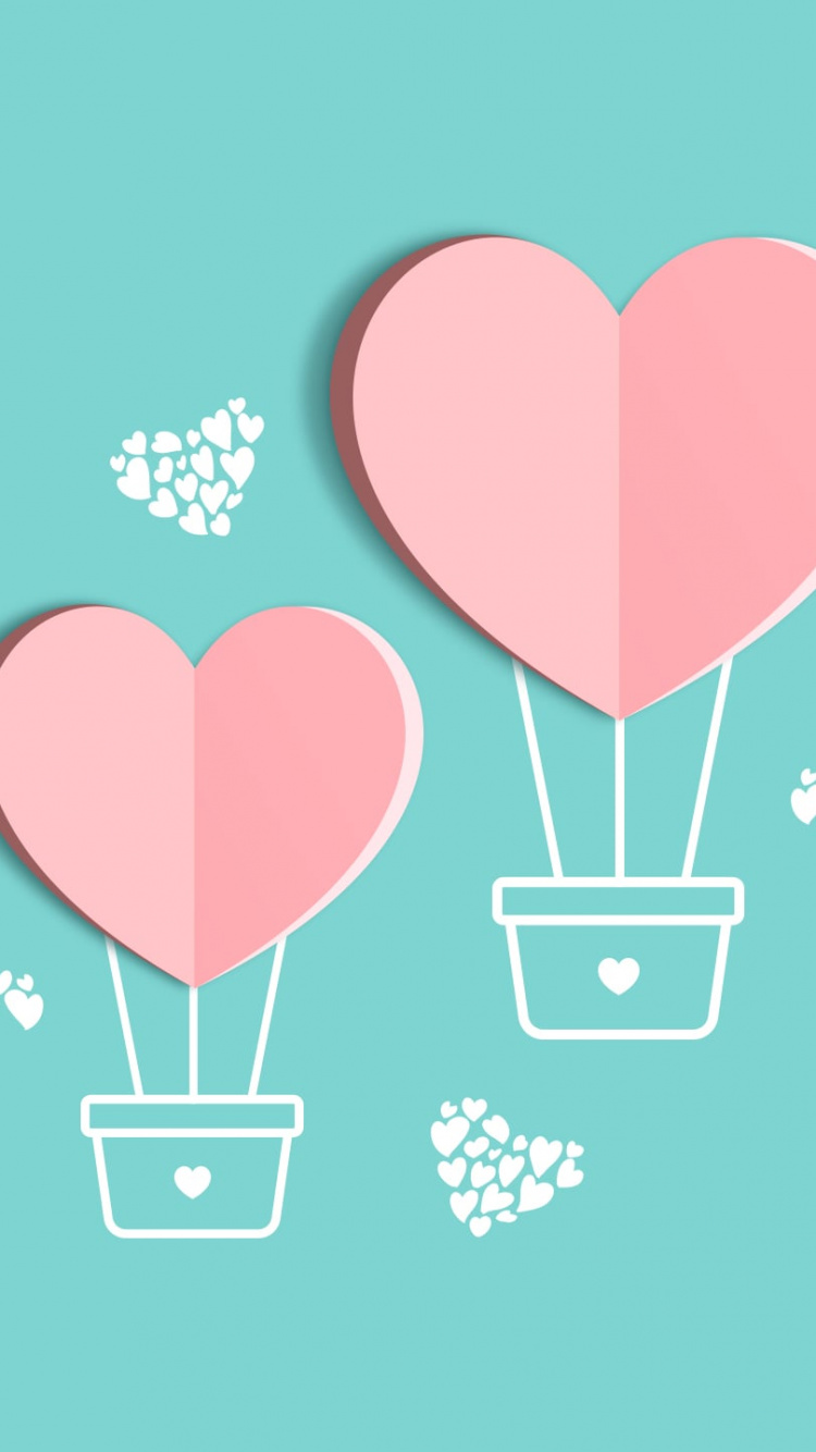 Valentines Tag, Herzen, Liebe, Text, Pink. Wallpaper in 750x1334 Resolution