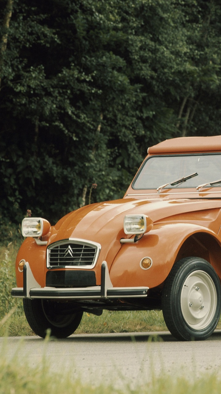 Orange Volkswagen Beetle on Road During Daytime. Wallpaper in 720x1280 Resolution