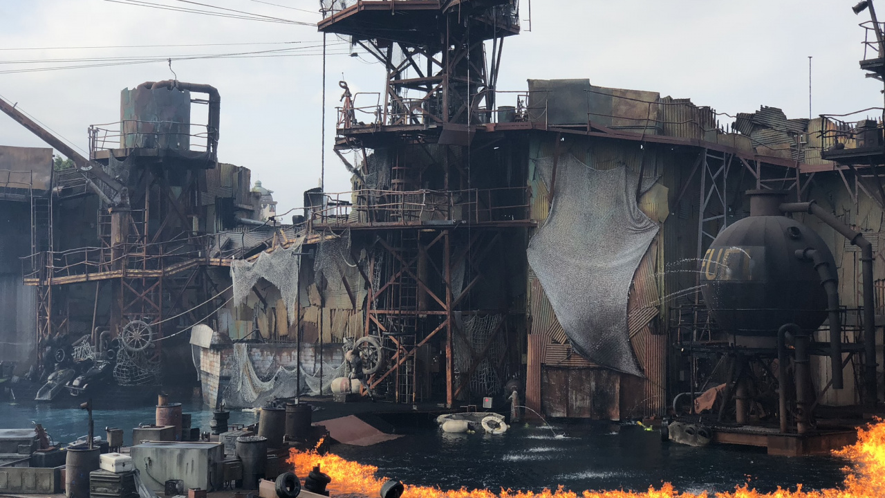 Hollywood, Universal Pictures, Kriegsschiff, Universal Studios Hollywood, Gewässer. Wallpaper in 1280x720 Resolution