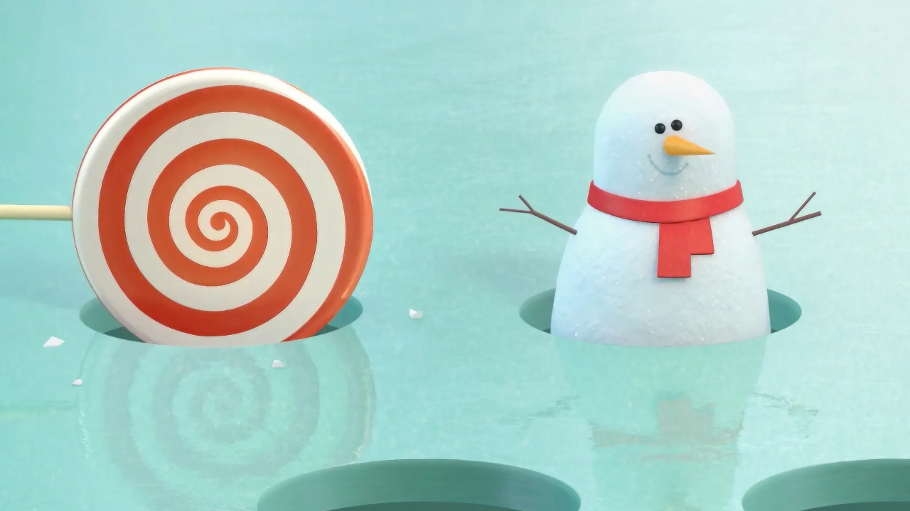 New Year, Christmas, Snowman, Water, Liquid. Wallpaper in 1280x720 Resolution