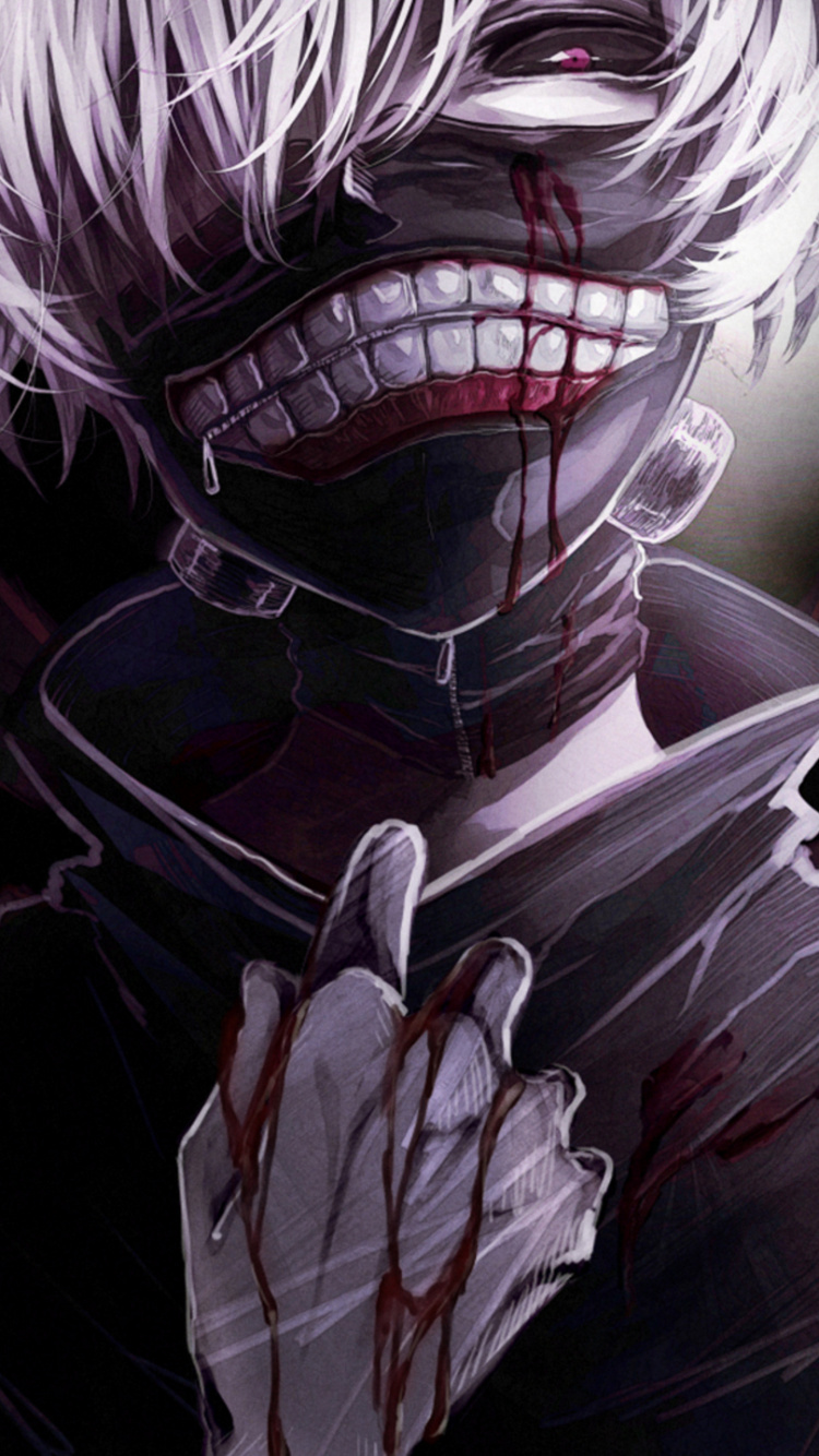 White Haired Male Anime Character. Wallpaper in 750x1334 Resolution