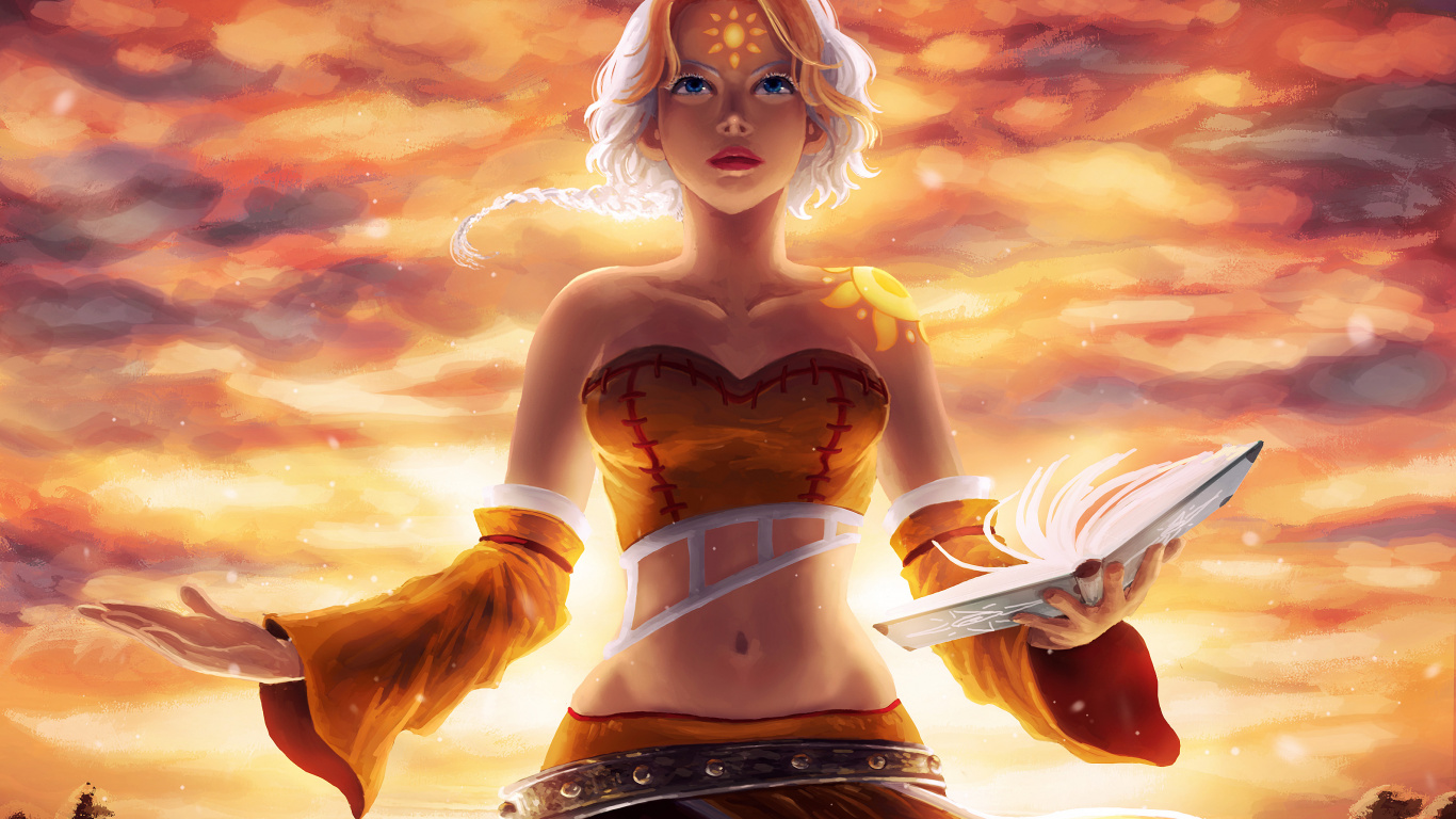 Frau im Braunen Und Schwarzen Kleid Mit Einer Vogelillustration. Wallpaper in 1366x768 Resolution