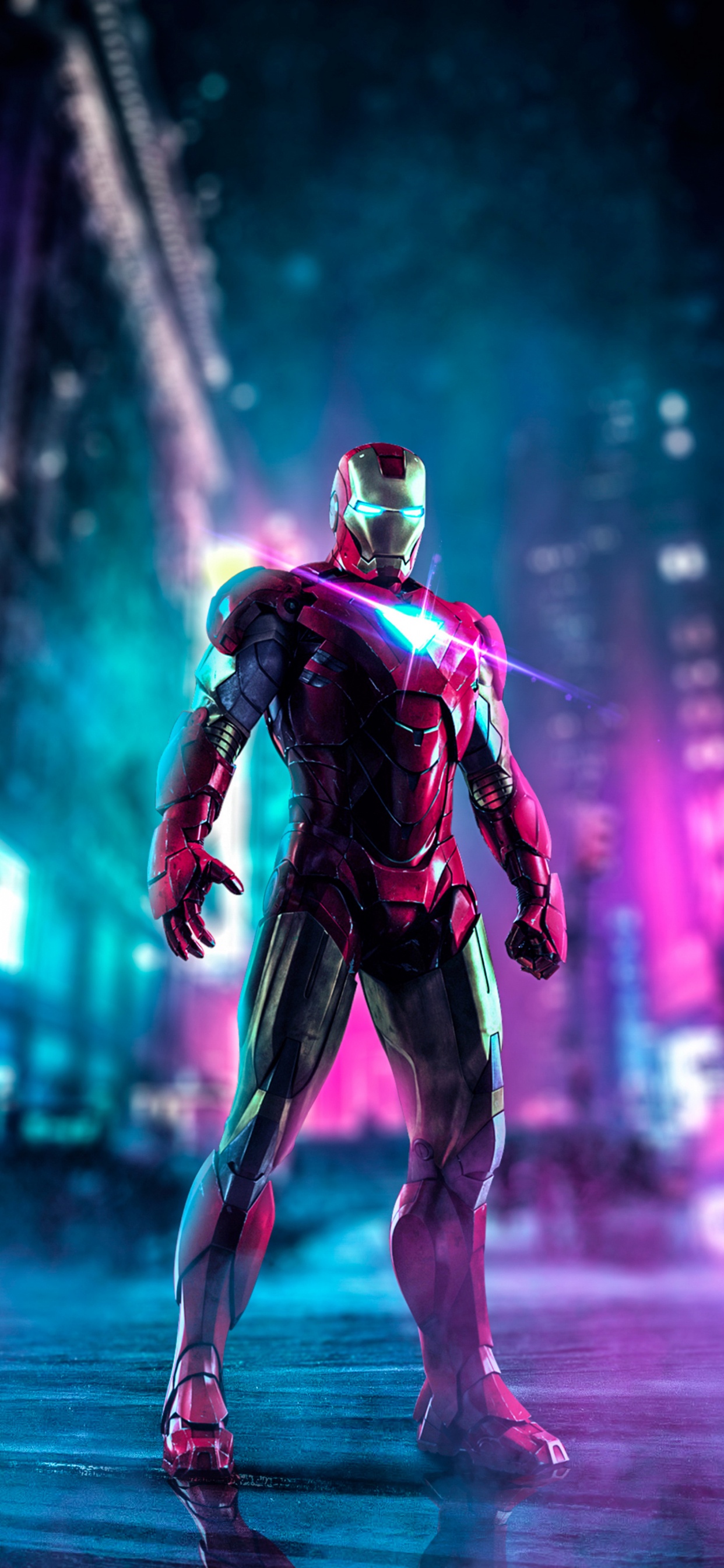 Iron Man, Captain America, Superhelden, Poster, Purpur. Wallpaper in 1242x2688 Resolution