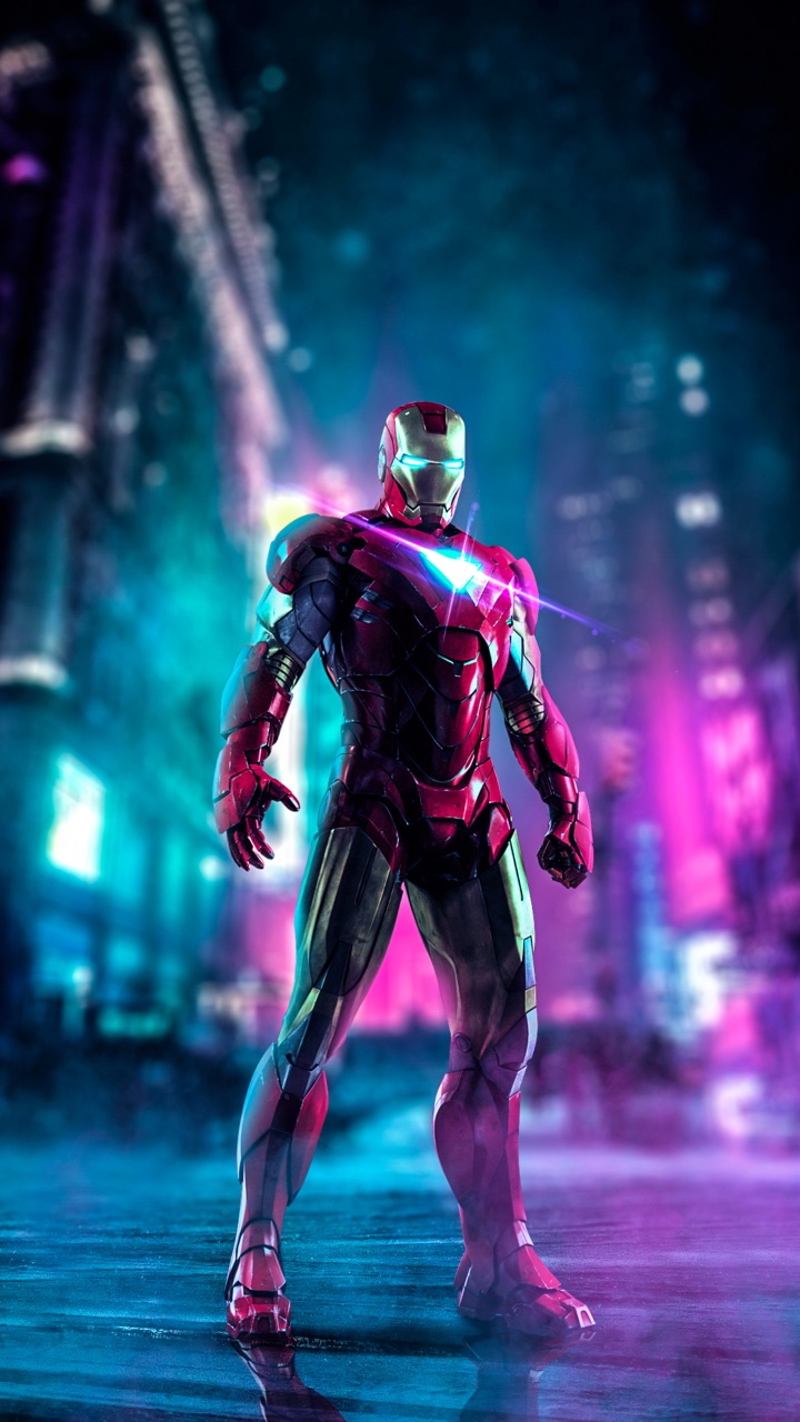 Iron Man, Captain America, Superhelden, Poster, Purpur. Wallpaper in 720x1280 Resolution
