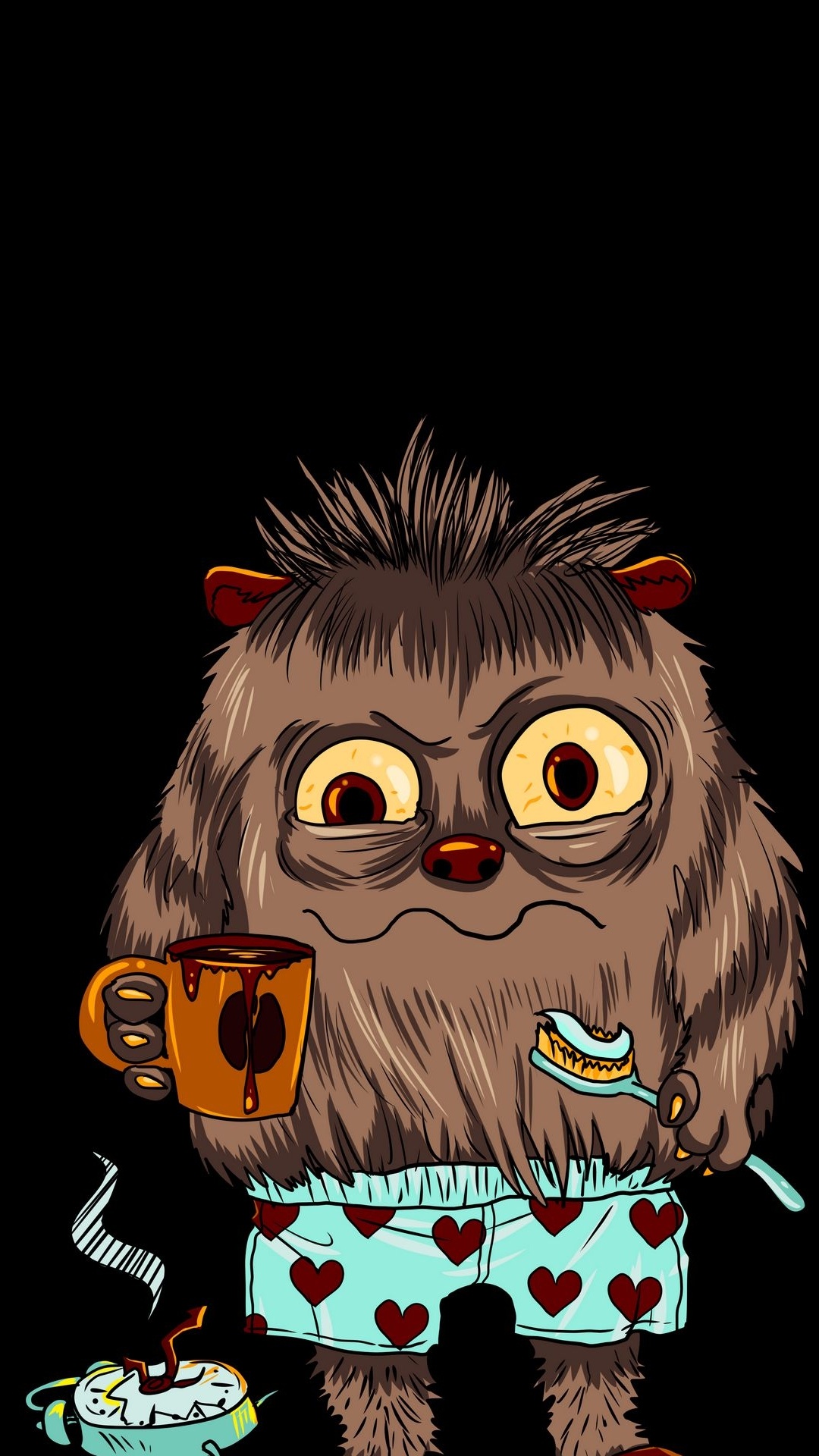 Cartoon, Kehllappen, Gesichtsbehaarung, Kunst, Schnurrbart. Wallpaper in 1080x1920 Resolution