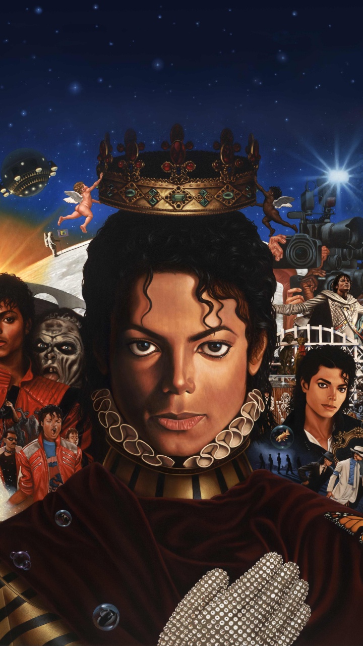 Michael Jackson, Michael, Album, Art, Illustration. Wallpaper in 720x1280 Resolution