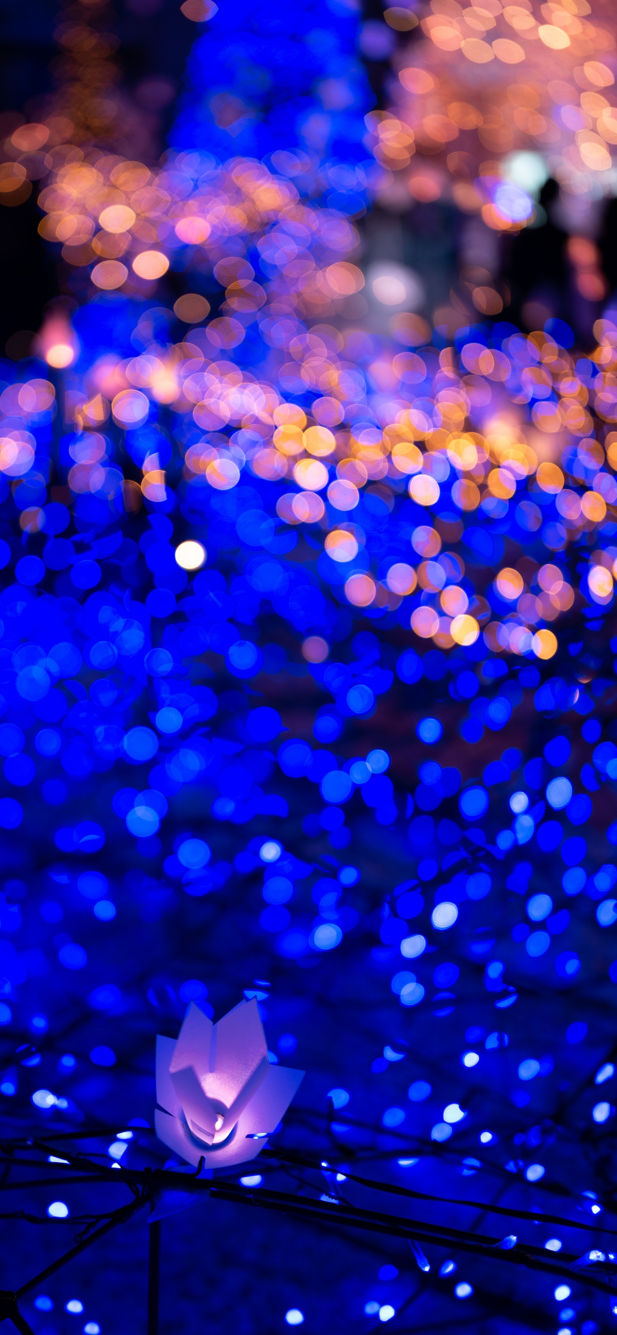 Muster, Licht, Electric Blue, Kobaltblau, Bokeh. Wallpaper in 1242x2688 Resolution