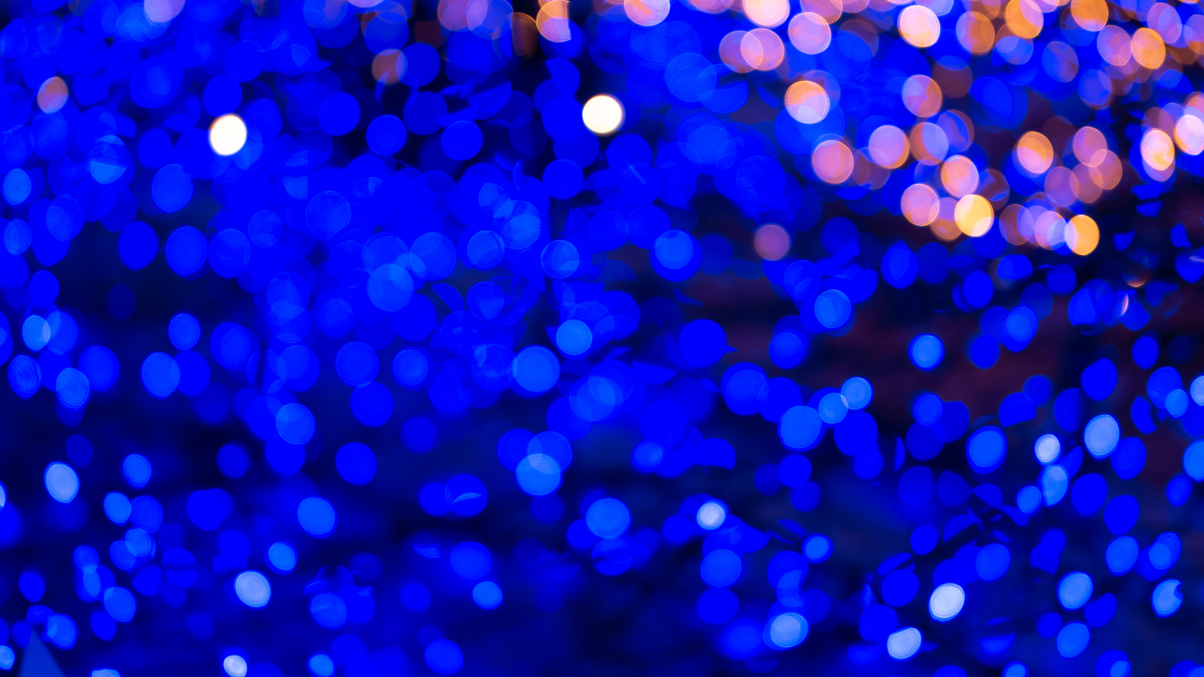 Pattern, Light, Electric Blue, Cobalt Blue, Bokeh. Wallpaper in 3840x2160 Resolution