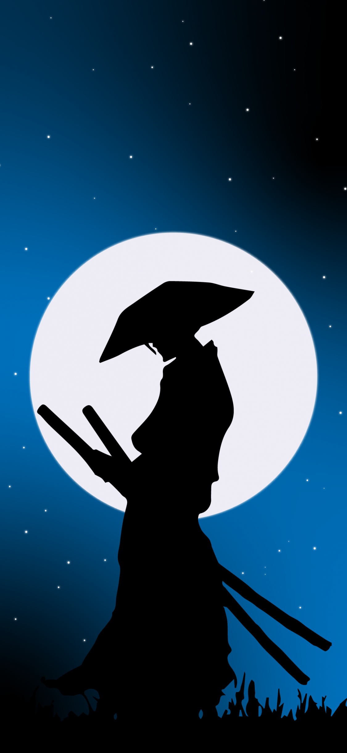 Samurai, Red Samurai, Poster, Graphics, Illustration. Wallpaper in 1125x2436 Resolution