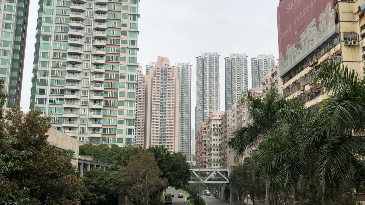 Hongkong, Tower Block, Tageszeit, Road, Stadtgebiet. Wallpaper in 1280x720 Resolution
