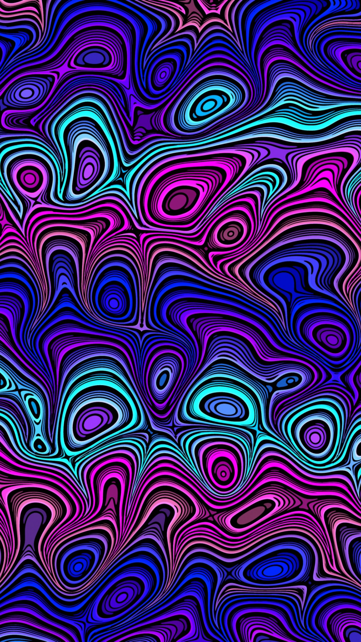 Purple Green and White Abstract Painting. Wallpaper in 1440x2560 Resolution