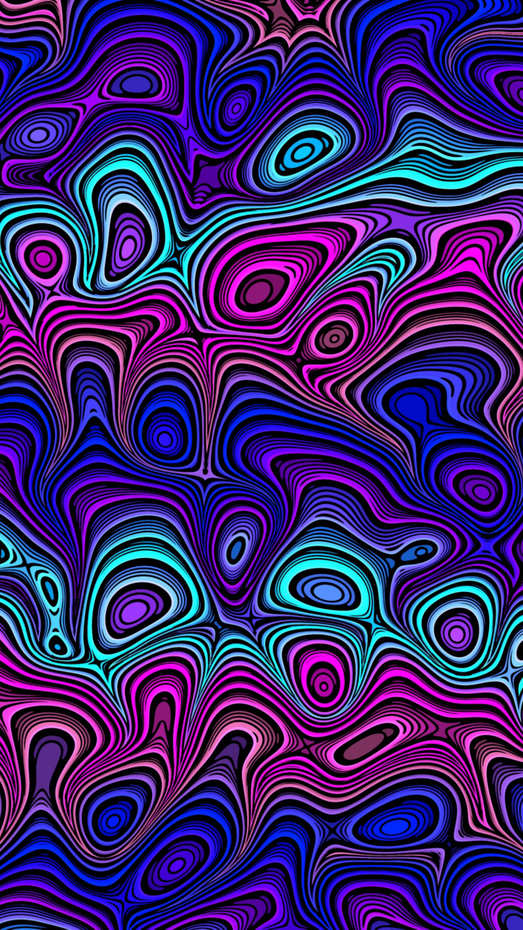 Purple Green and White Abstract Painting. Wallpaper in 750x1334 Resolution