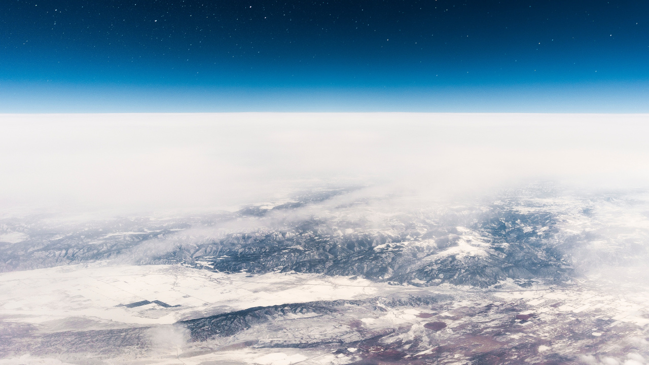 White Clouds and Blue Sky. Wallpaper in 1280x720 Resolution