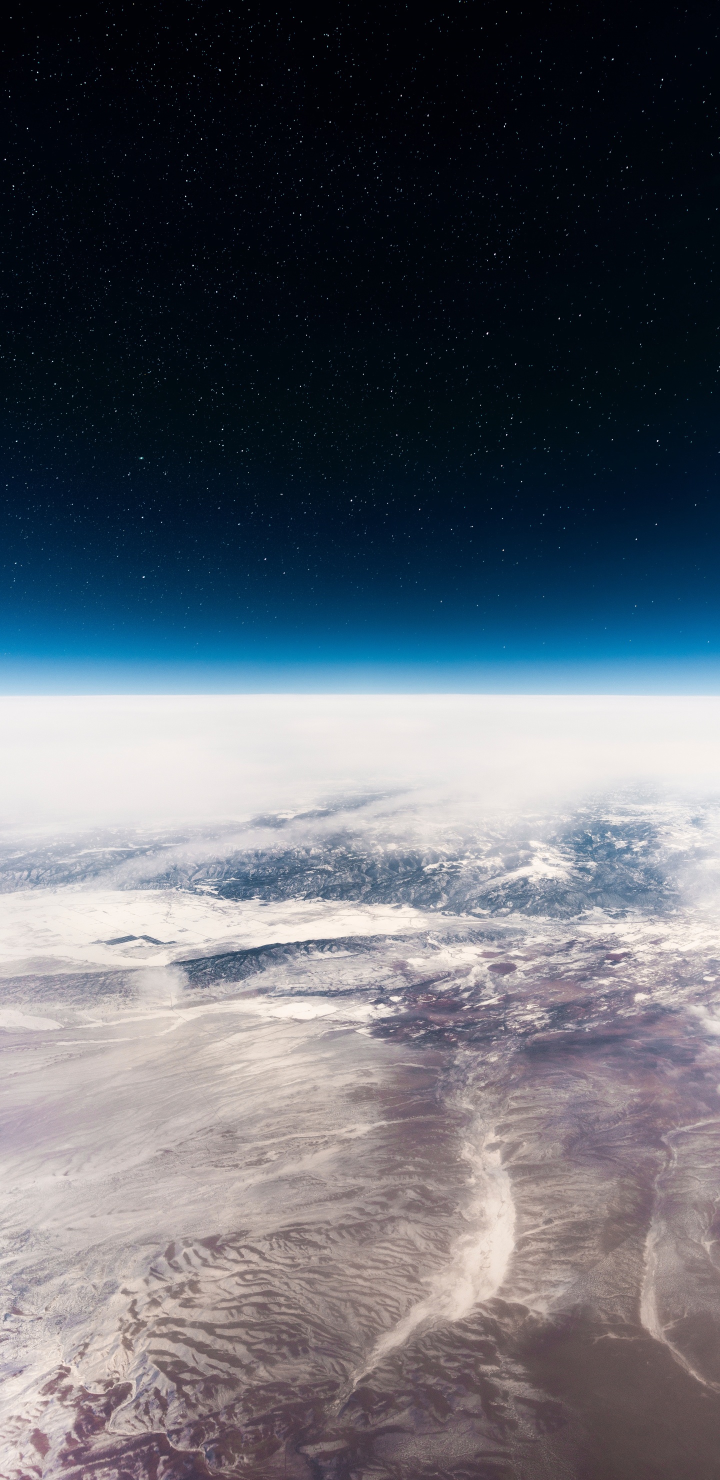 气氛, 地平线, 空间, 大海, 天文学对象 壁纸 1440x2960 允许