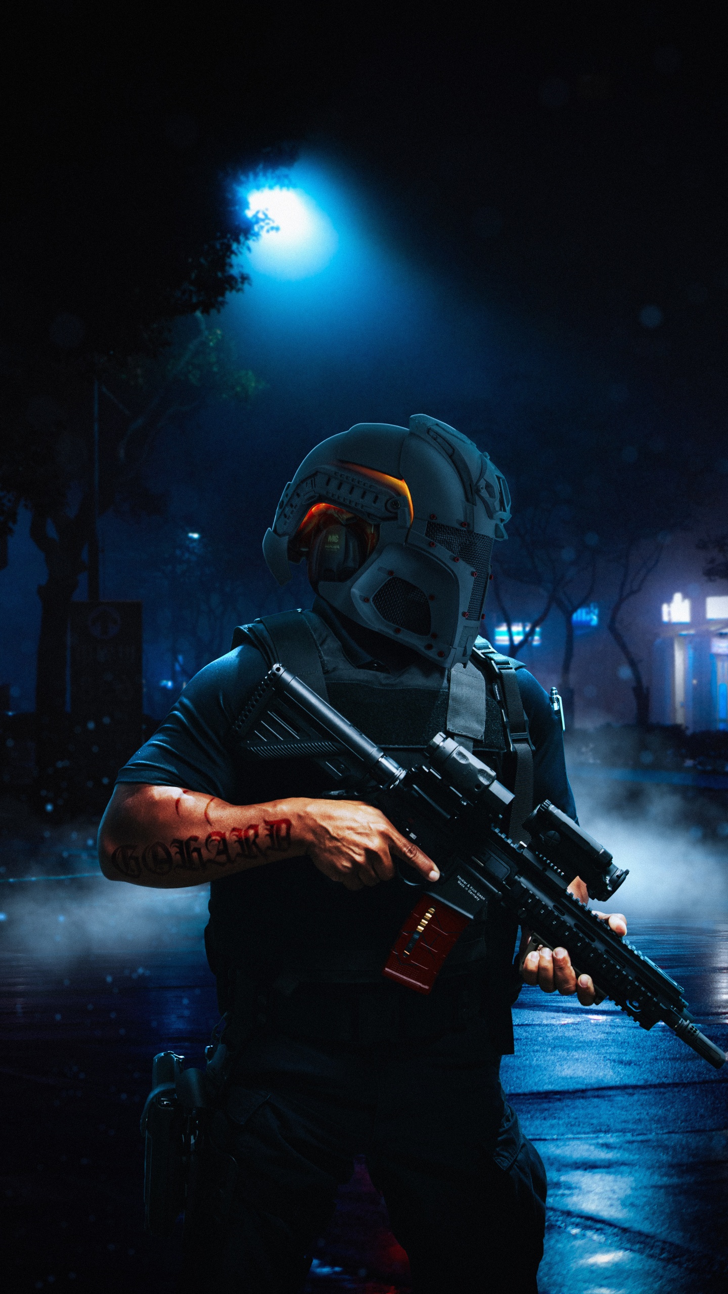 Gasmaske, Chemie, Wissenschaft, Musiker, Musik. Wallpaper in 1440x2560 Resolution