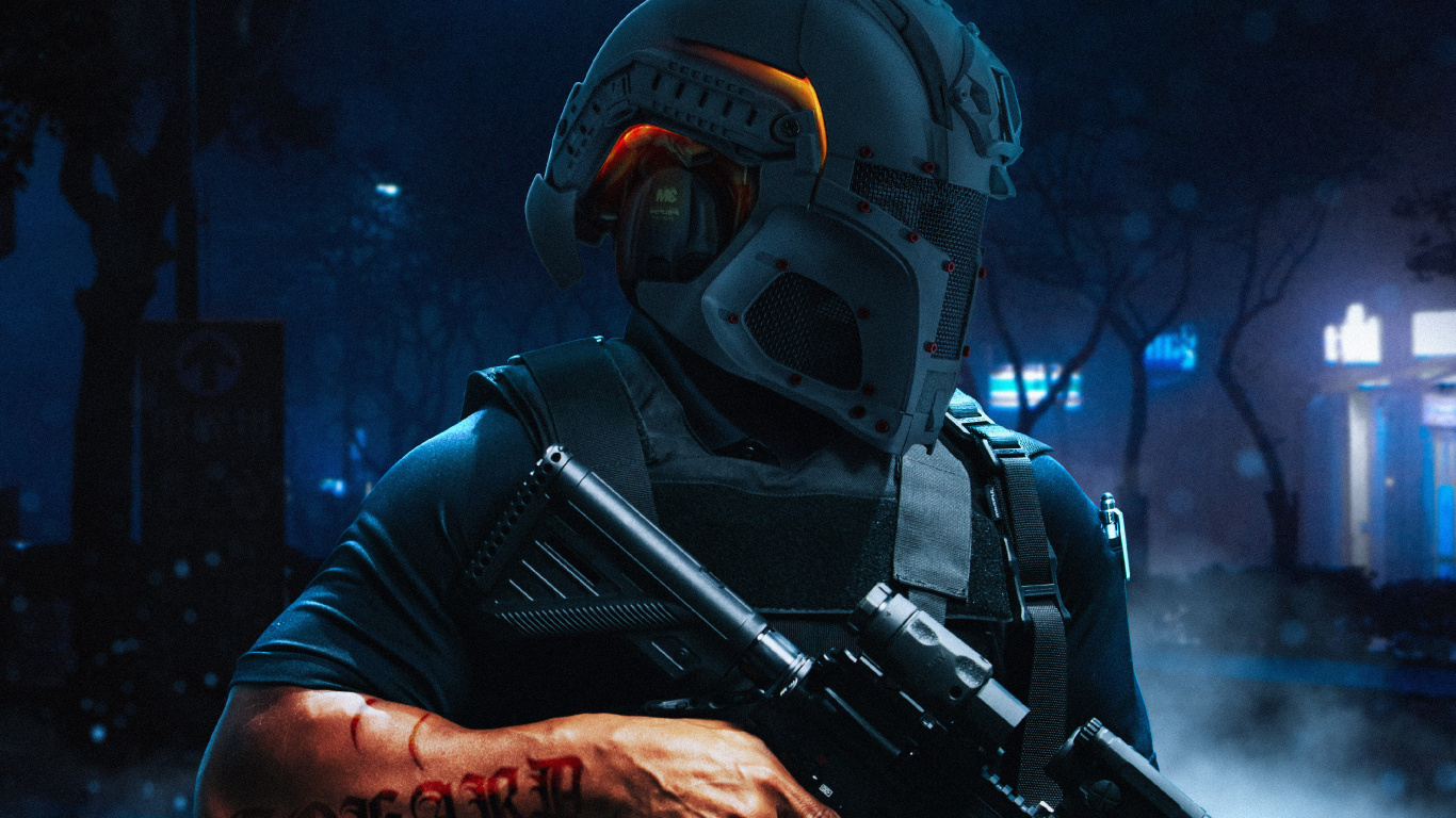 Máscara de Gas, la Química, Ciencia, Músico, Sica. Wallpaper in 1366x768 Resolution