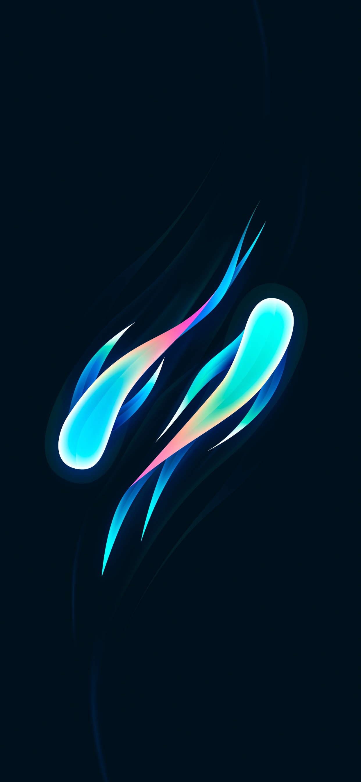 Electric Blue, Teal, Neon, Animation, Grafik-design. Wallpaper in 1242x2688 Resolution