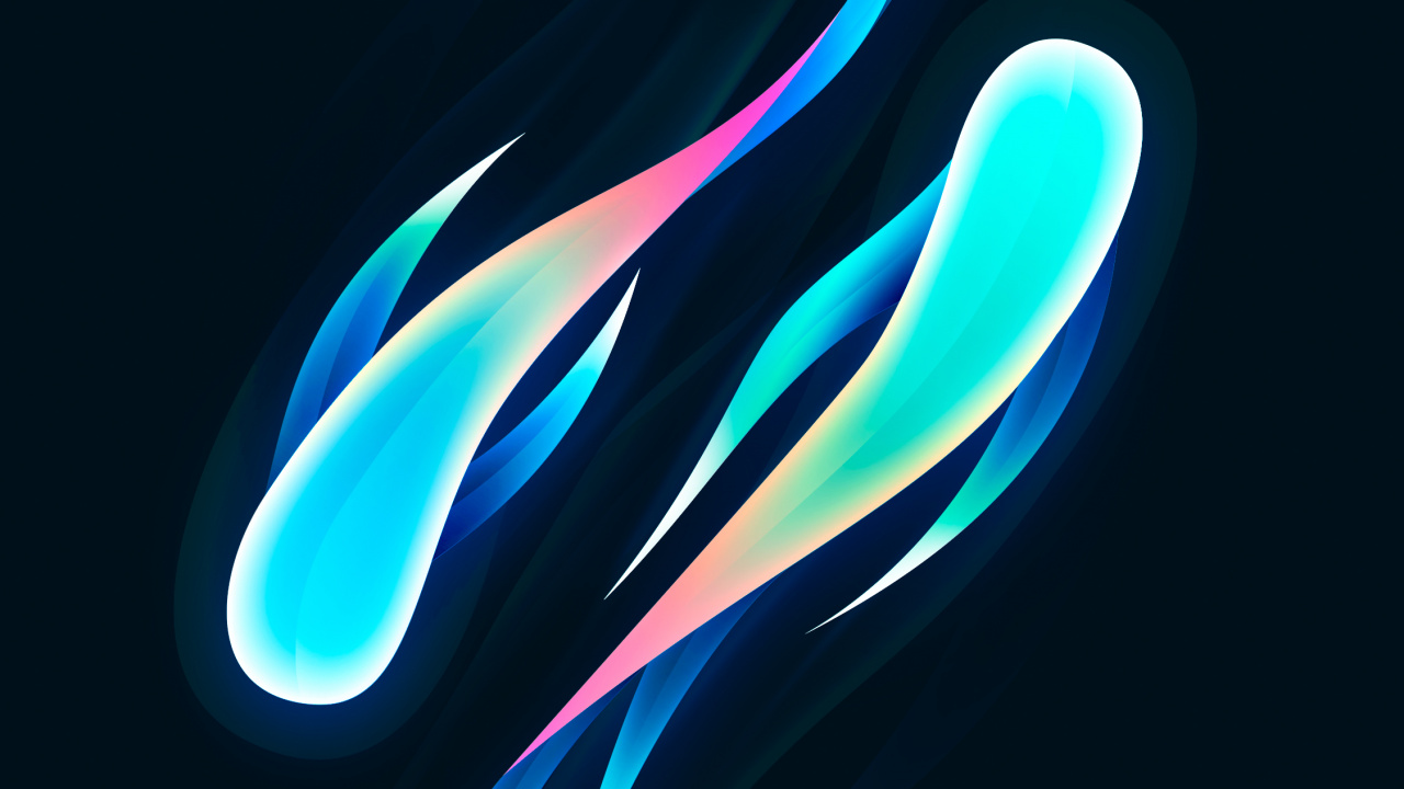 Electric Blue, Teal, Neon, Animation, Grafik-design. Wallpaper in 1280x720 Resolution
