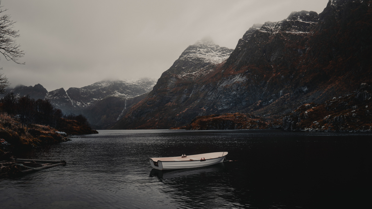 Highland, Mountain, Fjord, Mountainous Landforms, Lake. Wallpaper in 1280x720 Resolution