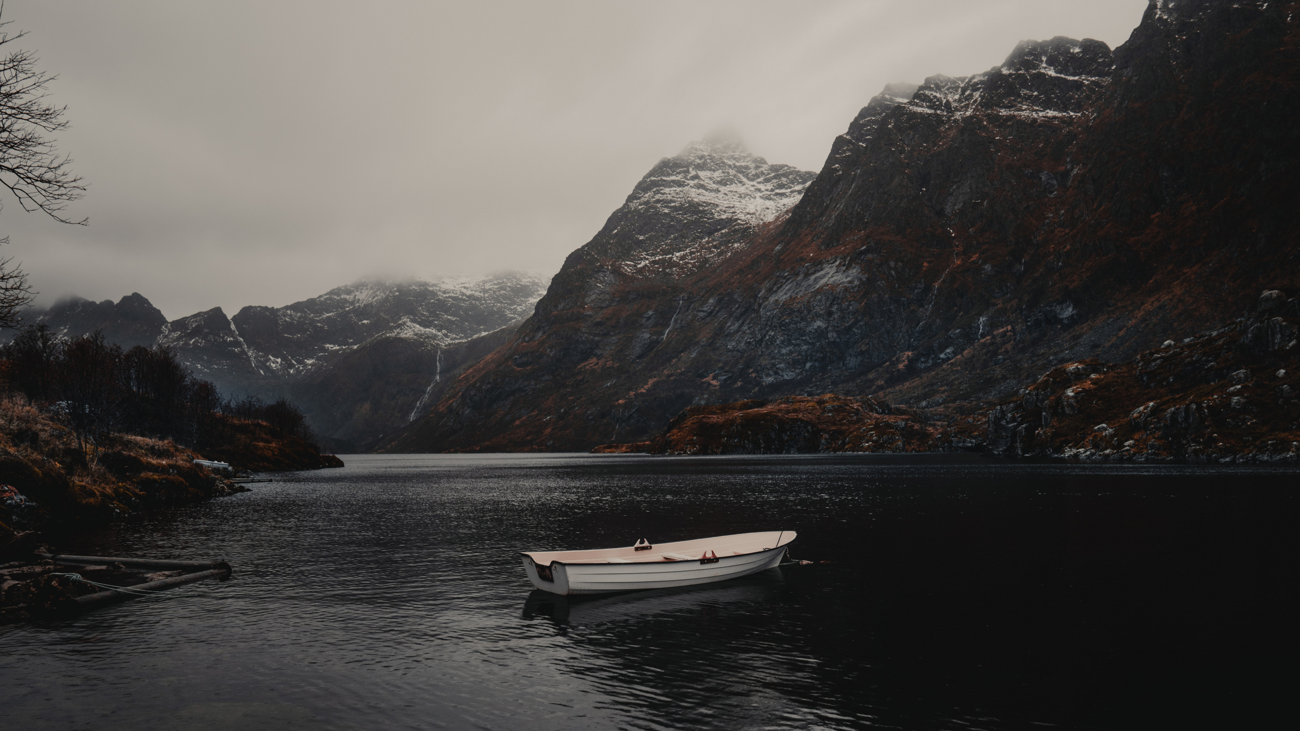 Highland, Mountain, Fjord, Mountainous Landforms, Lake. Wallpaper in 2560x1440 Resolution