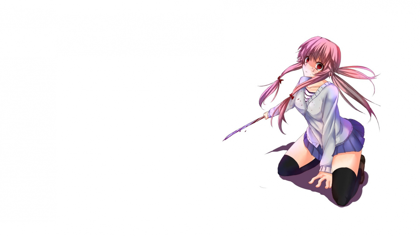 Mujer en Uniforme Escolar Blanco y Negro Personaje de Anime. Wallpaper in 1366x768 Resolution