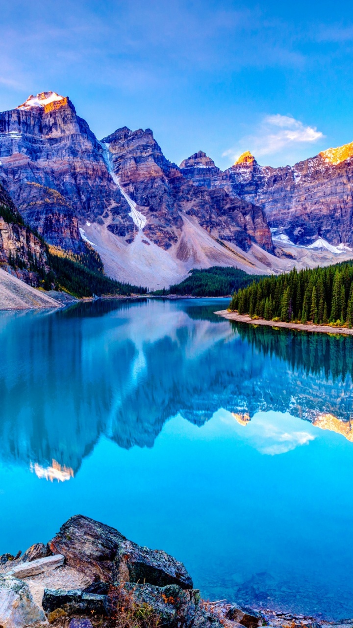 Nature, Natural Landscape, Mountain, Mountainous Landforms, Body of Water. Wallpaper in 720x1280 Resolution