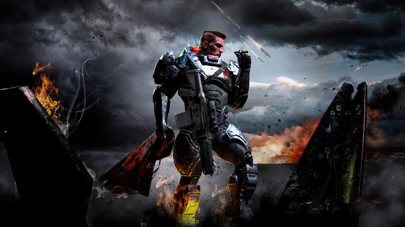 Jake Clark, Cloud, Stunt Performer, Action-Abenteuer-Spiel, Racing. Wallpaper in 1366x768 Resolution