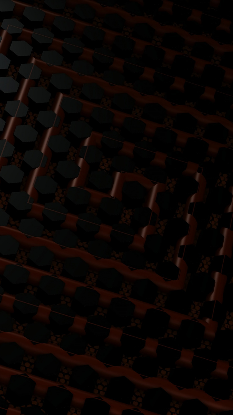 Brown and Black Square Pattern. Wallpaper in 750x1334 Resolution