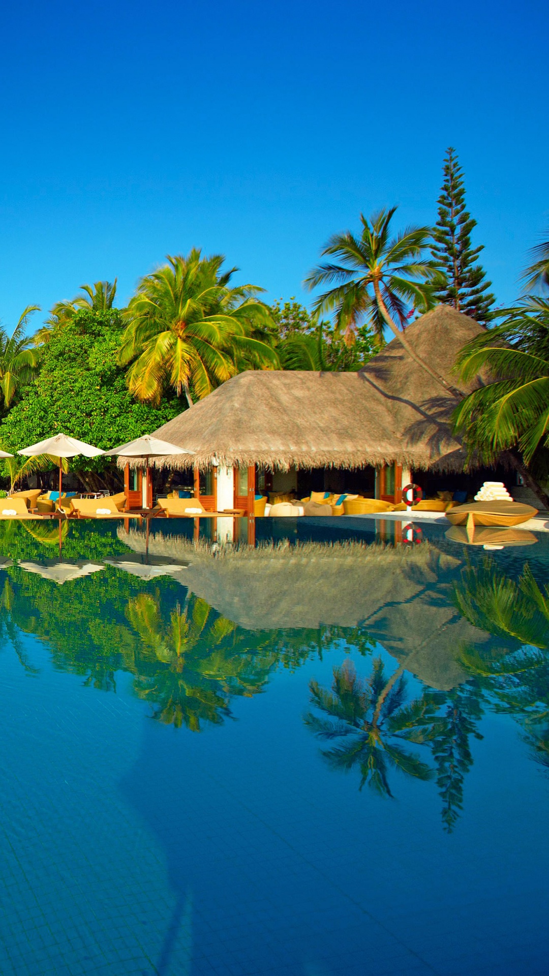 Huvafen Fushi Maldives, 度假村, 旅行, 大海, 热带地区 壁纸 1080x1920 允许