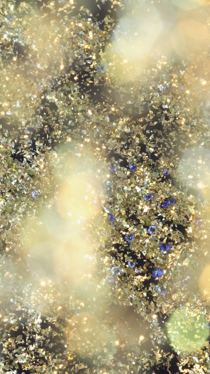 Gelbe Und Weiße Bokeh-Lichter. Wallpaper in 720x1280 Resolution