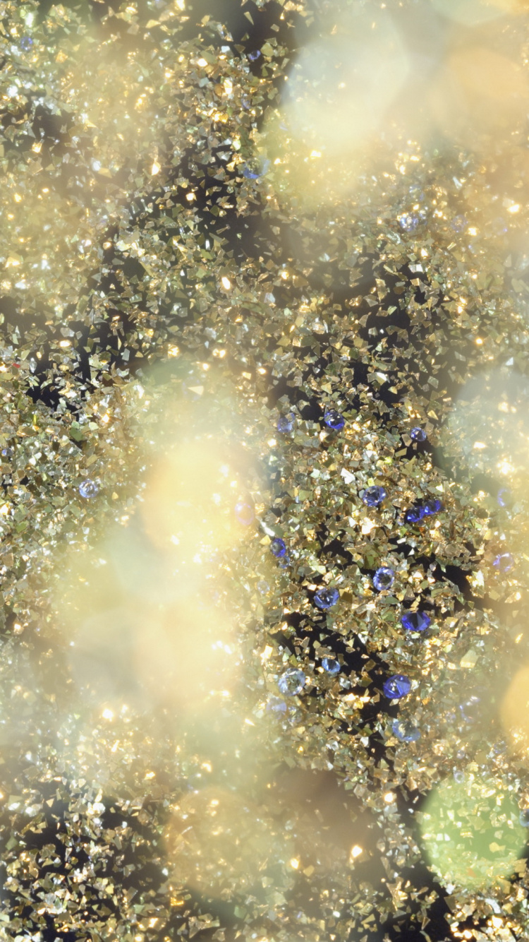 Gelbe Und Weiße Bokeh-Lichter. Wallpaper in 750x1334 Resolution