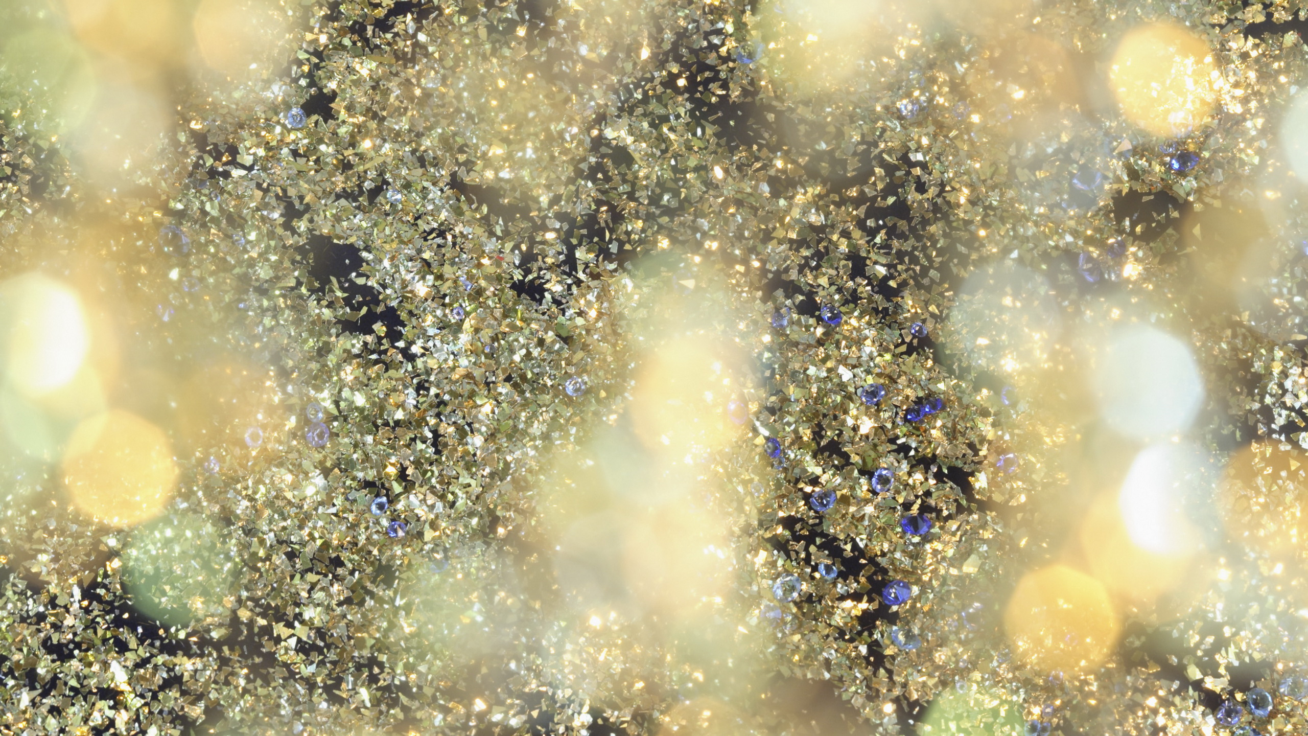 Yellow and White Bokeh Lights. Wallpaper in 2560x1440 Resolution