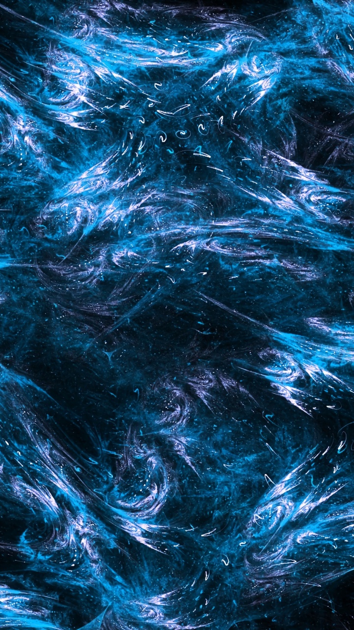 电蓝色的, 水上, Azure, 分形技术, 空间 壁纸 720x1280 允许