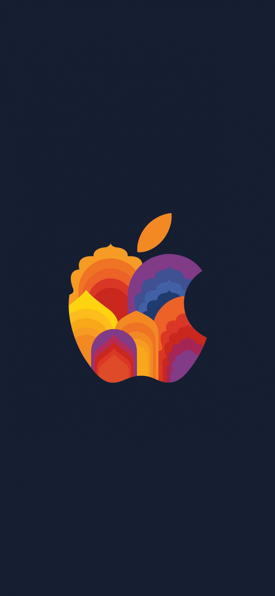 Art, Apple, Symbole, Cercle, Logo. Wallpaper in 1125x2436 Resolution