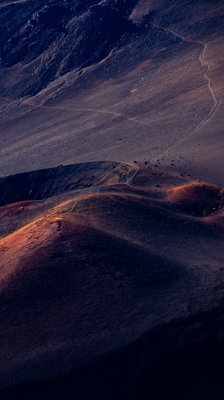Brown and Black Mountains Under Blue Sky During Daytime. Wallpaper in 750x1334 Resolution