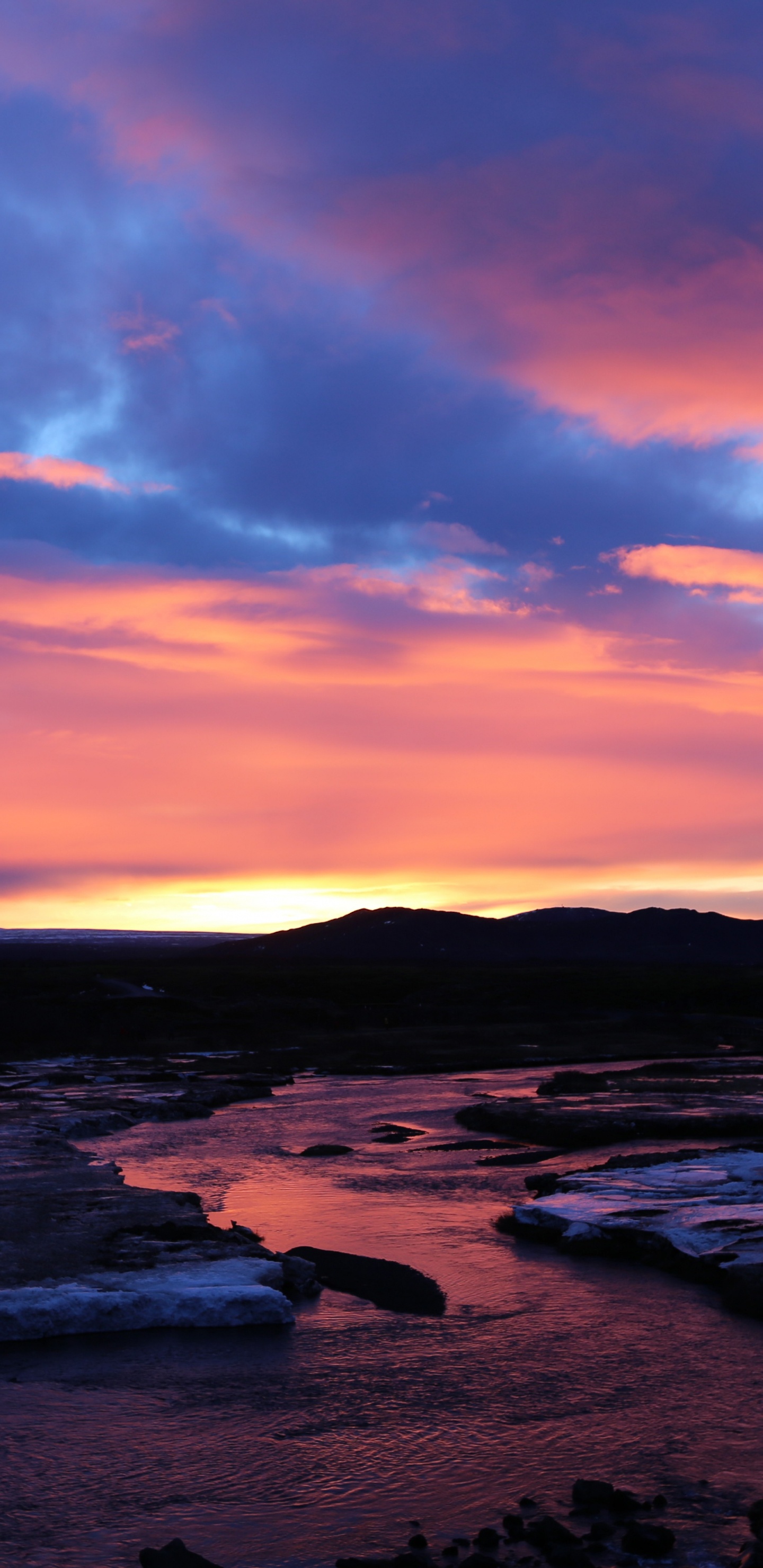 Aube, Afterglow, Eau, Ciel, Série EOS 6D. Wallpaper in 1440x2960 Resolution