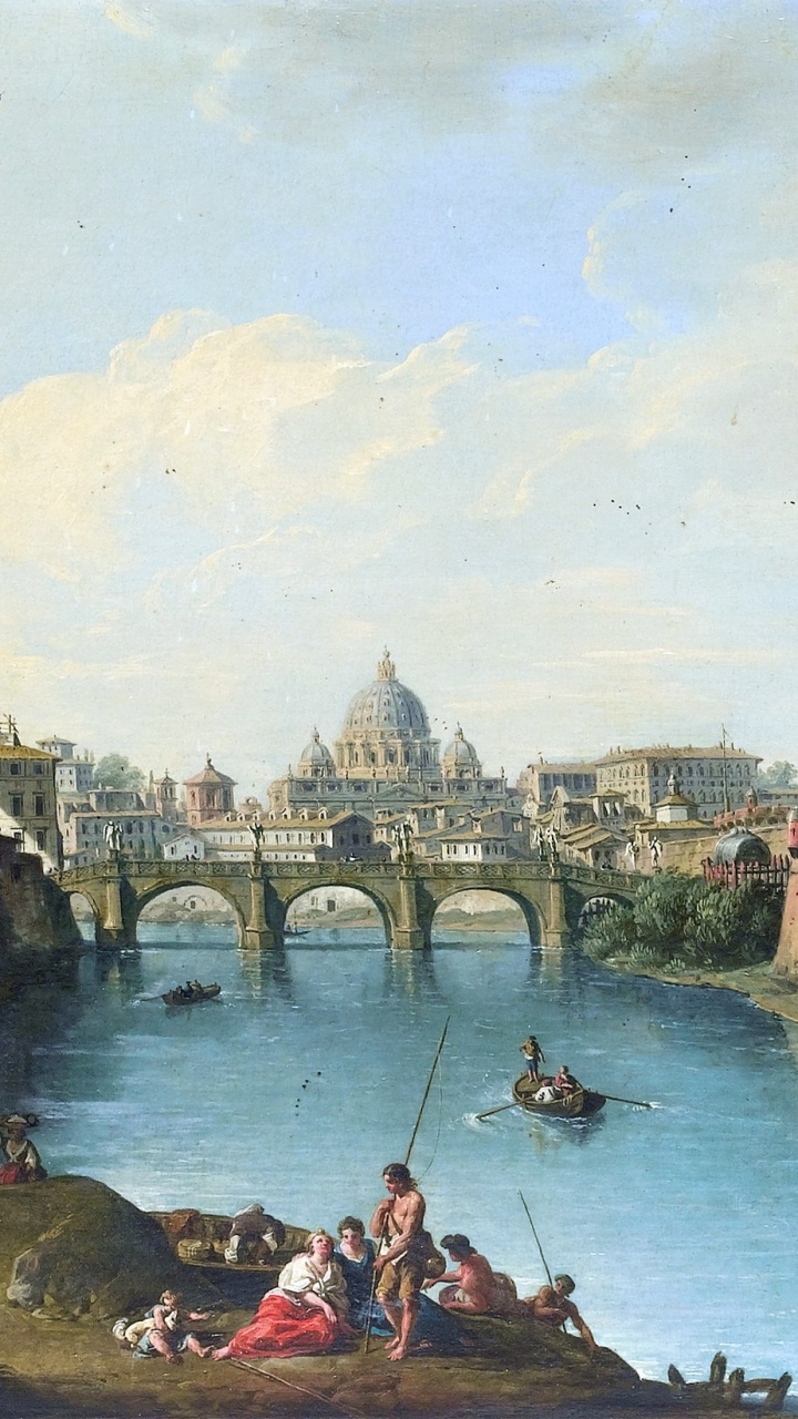 Painting, Art, Tosca, Waterway, Watercolor Paint. Wallpaper in 720x1280 Resolution