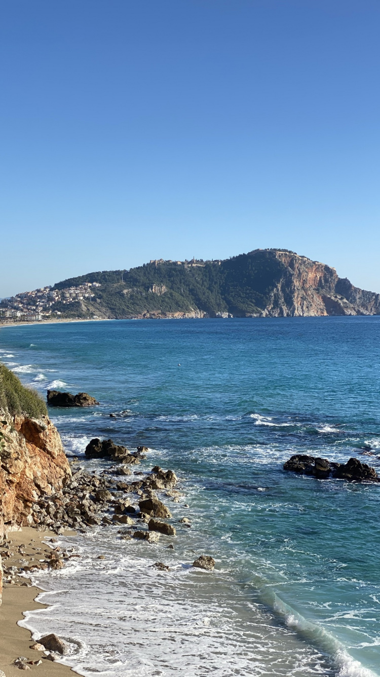 Kleopatra Beach, Water, Water Resources, Mountain, Azure. Wallpaper in 750x1334 Resolution