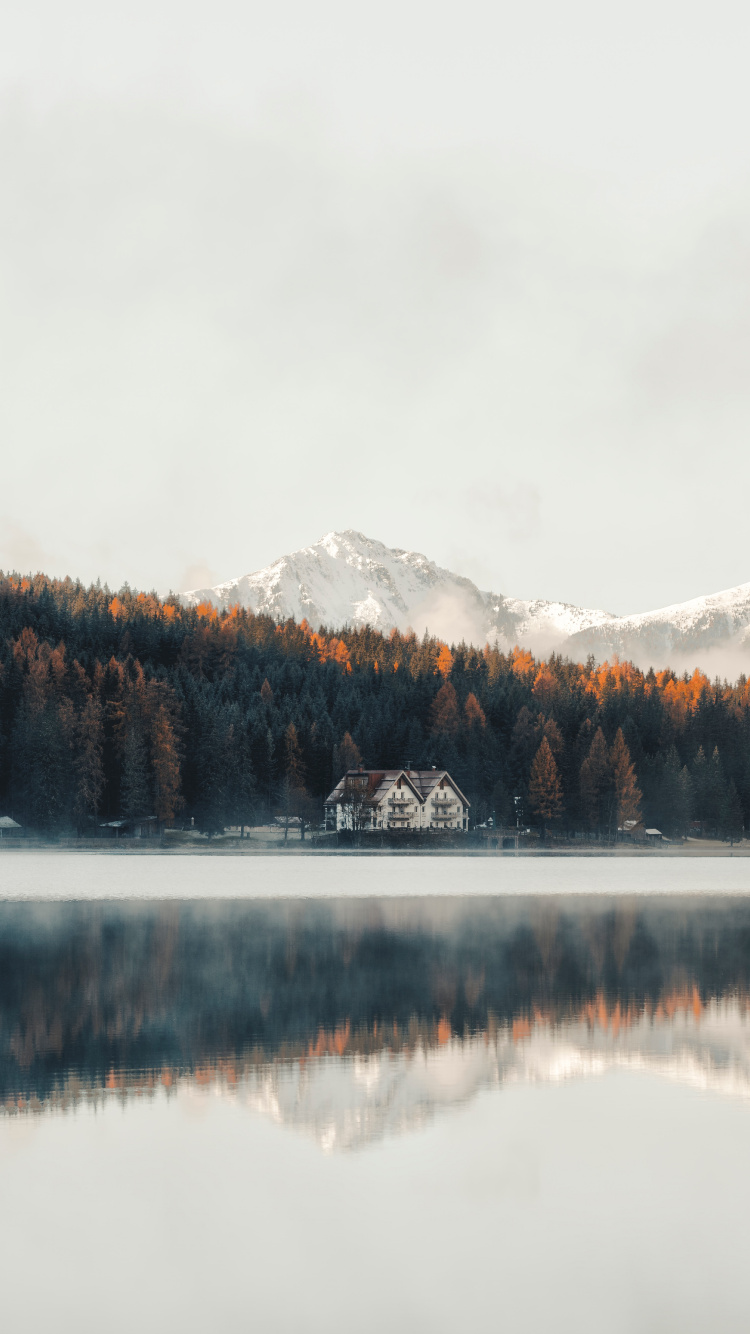 Nature, Eau, Réflexion, Lac, Loch. Wallpaper in 750x1334 Resolution