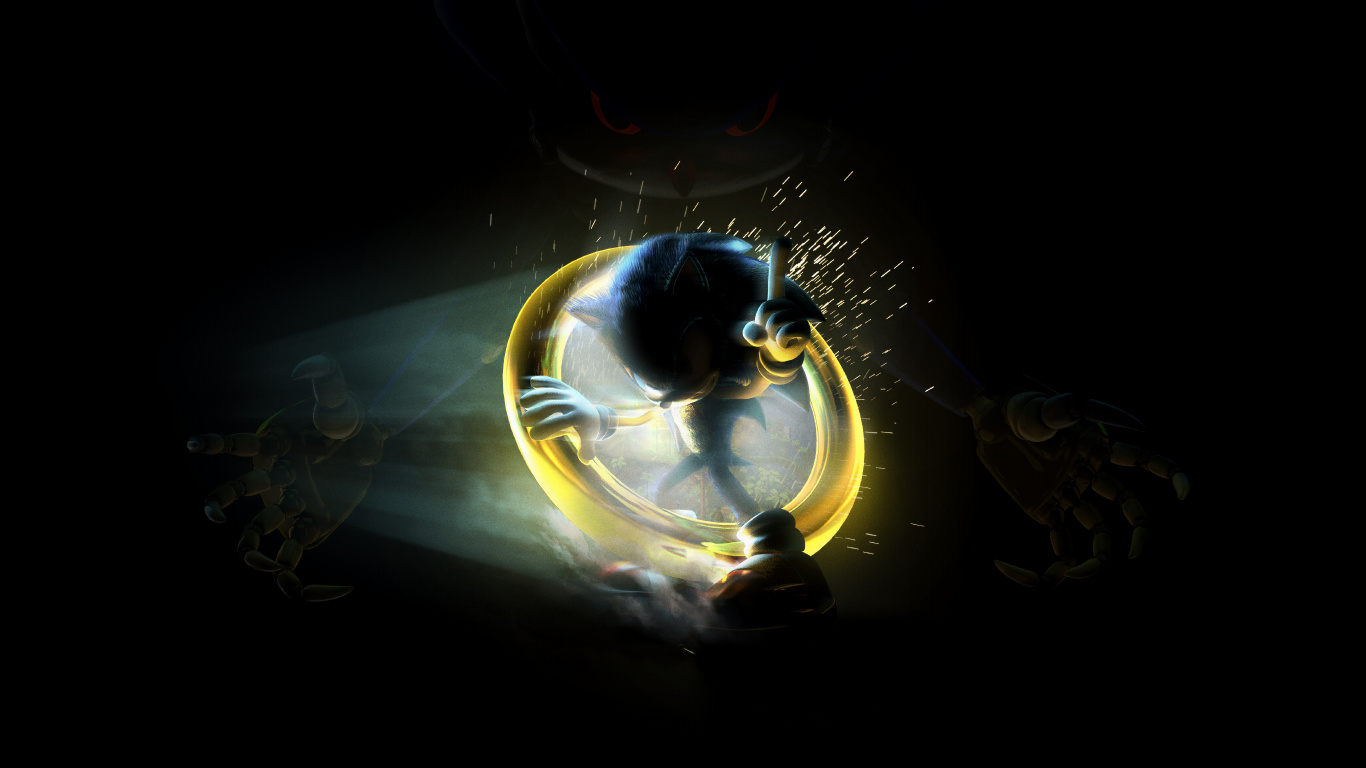 Luz Redonda Azul y Amarilla. Wallpaper in 1366x768 Resolution