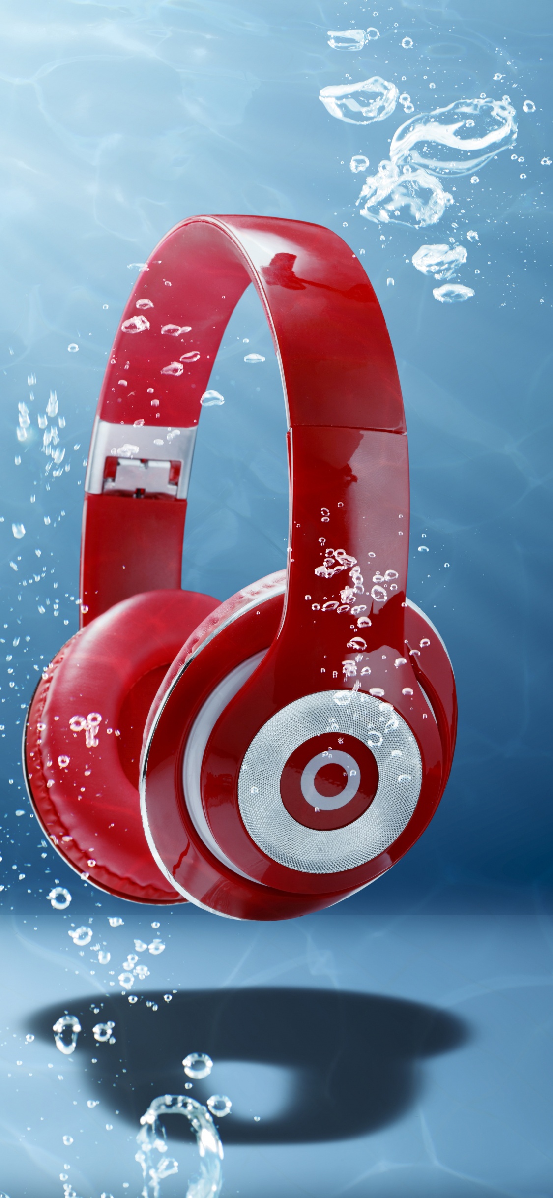 Headphones, Audio Equipment, Technology, Blue, Music. Wallpaper in 1125x2436 Resolution