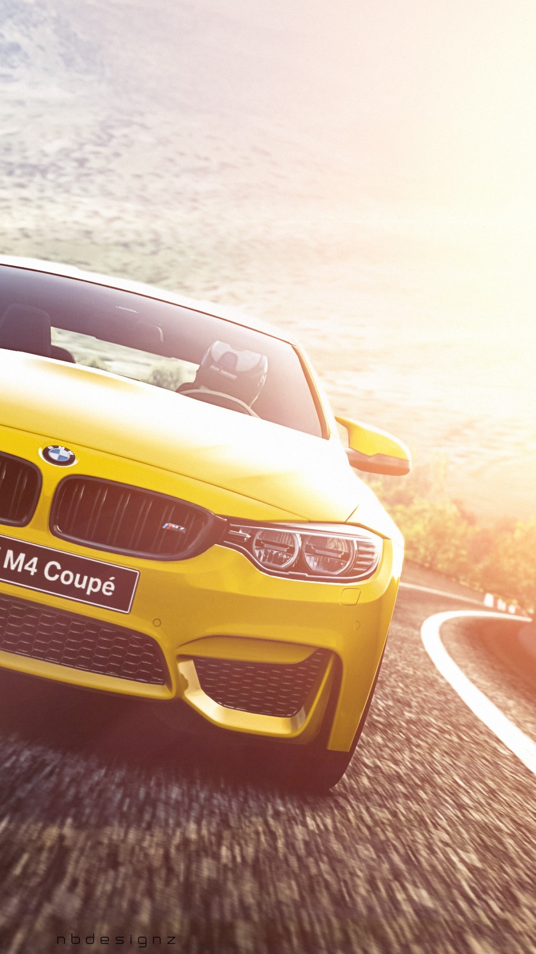 Bmw m 3 Amarillo en la Carretera Durante el Día. Wallpaper in 1080x1920 Resolution